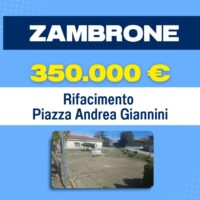 Immagine pubblicitaria: Zamborne 350.000 €, Rifacimento piazza Andrea Giannini, vista parziale di cantiere e area ristrutturata.