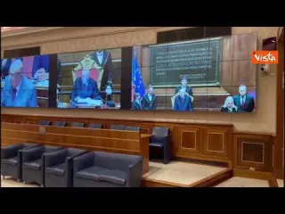 L'allestimento della camera ardente del Presidente Emerito Giorgio Napolitano al Senato