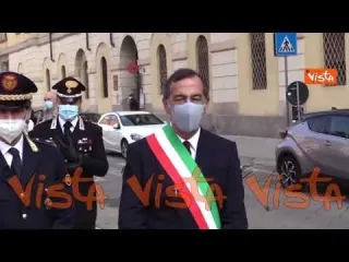 25 aprile, il sindaco Sala alla commemorazione al Sacrario dei Caduti di Milano. Le immagini