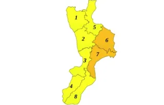 Maltempo in Calabria: allerta arancione sulla fascia jonica, giallo nel resto della regione