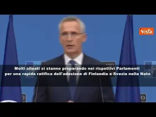 SOTTOTITOLI Stoltenberg: "Adesione Svezia e Finlandia a Nato sarà rapida"