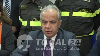 Il ministro Piantedosi a Crotone per il Comitato per l'ordine e la sicurezza
