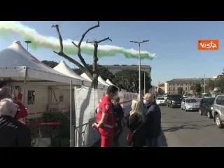 98 anniversario dell'Aeronautica, le Frecce Tricolori sorvolano i cieli di Roma