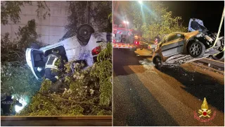 Crotone: auto vola dal cavalcavia sud e finisce sui binari ferroviari