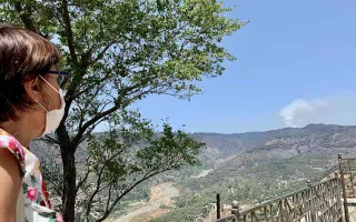 Amalia Bruni nell'area grecanica devastata dagli incendi: "Ci serve aiuto, ma anche noi dobbiamo reagire"