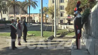 VIDEO | 4 Novembre, cerimonia sobria e deposizione della corona d'alloro al monumento ai Caduti di piazza Matteotti