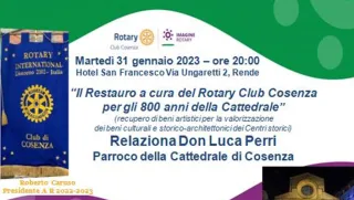 Cosenza: il Rotary club presenta il restauro di un antico dipinto per gli 800 anni della Cattedrale