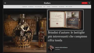 Il Brandy Stravecchio Caffo sulla prestigiosa rivista "Forbes"
