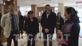 Tagli alla sanità e migrazione: i parlamentari Garavaglia e Romeo in visita al Marrelli Hospital