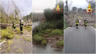 Il maltempo sferza la Calabria: numerosi gli interventi dei Vigili del fuoco