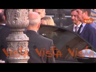 Giorgia Meloni alla Camera Ardente di Giorgio Napolitano a Palazzo Madama