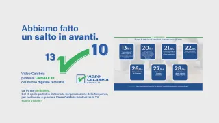 Video Calabria fa un salto in avanti e passa sul canale 10: mercoledì inizia lo switch-off