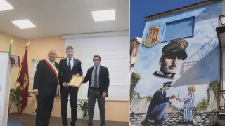 Diamante consegna la cittadinanza alla Polizia: la ritira il capo Pisani