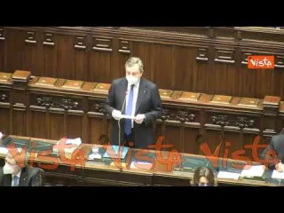 Draghi alla Camera: “Grande soddisfazione partecipazione Biden a Consiglio europeo”