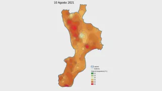 Caldo al di sopra delle medie: registrato ad agosto picco di 45° a Bova Marina