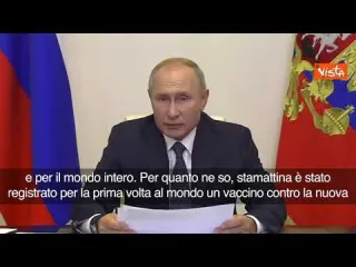 SOTTOTITOLI Putin: "Abbiamo registrato il primo vaccino contro il coronavirus"