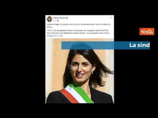 INFOGRAFICA Raggi si ricandida a sindaca di Roma, Beppe Grillo: "Daje"