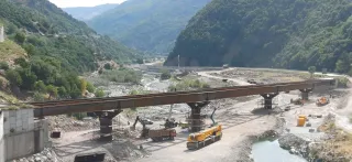 SS177 Longobucco, completato il montaggio del viadotto Ortiano II