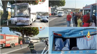 Scontro tra due autobus a Simeri Crichi, un centinaio di studenti feriti
