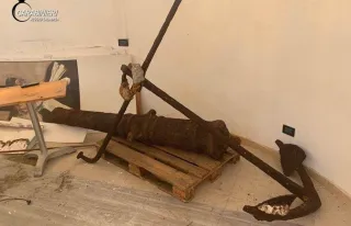 Melito Porto Salvo, messi al riparo il cannone e l'ancora del piroscafo "Torino"