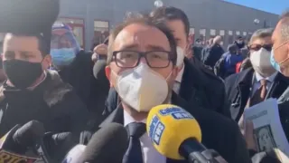 VIDEO | Sopralluogo del ministro Bonafede all'aula bunker di Lamezia: «Lo Stato è presente»