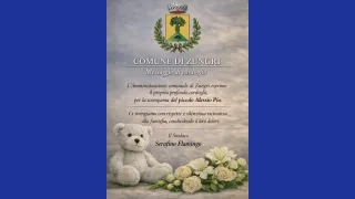 Bimbo morto: il sindaco di Zungri proclama il lutto cittadino per i funerali