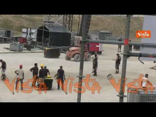 Il Circo Massimo si prepara al concerto dei Maneskin di sabato, le immagini dell'allestimento
