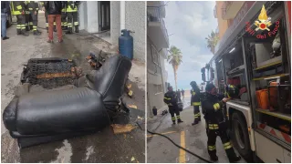 Incendio in un appartamento a Crotone: salvato un cane