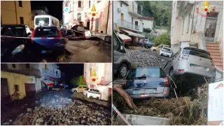 Violento nubifragio nella notte sul Tirreno cosentino, allagate strade e abitazioni (FOTO+VIDEO)