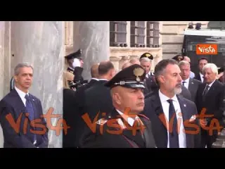 Il Presidente Mattarella alla Camera Ardente di Giorgio Napolitano a Palazzo Madama