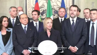 Consultazioni, Meloni: "Abbiamo indicato me come persona incaricata di formare il governo" (VIDEO)