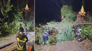 Calabria sferzata dal forte vento: numerosi gli interventi dei pompieri
