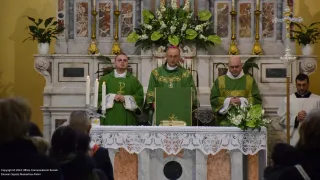 Mons. Alberti celebra messa a Varapodio dopo l'aggressione al prete