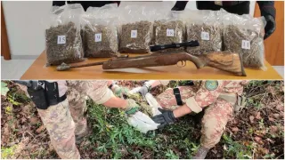 Sequestrati quasi 9 kg di marijuana ed armi nel Reggino