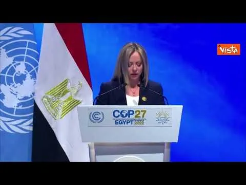 Cop27, Meloni: "Momento decisivo per lotta cambiamento climatico"
