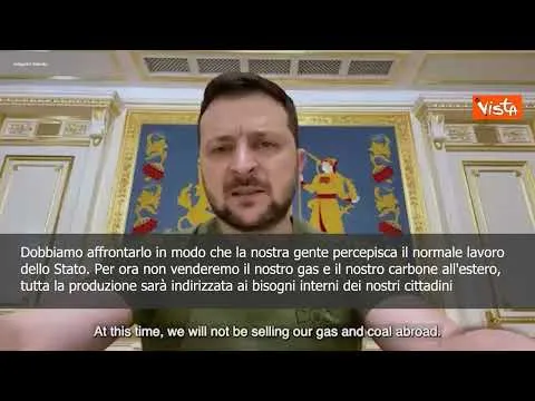 SOTTOTITOLI Zelensky: "Non venderemo nostro gas e carbone all'estero"
