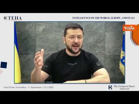 Zelensky collegato con Cernobbio: "Non ho mai dubitato del sostegno dell'Italia all'Ucraina"