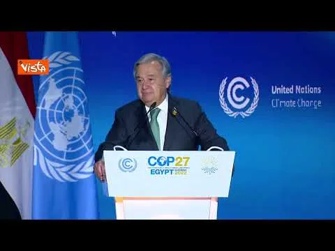 Cop27, Guterres: "Siamo su autostrada inferno climatico con piede su acceleratore"