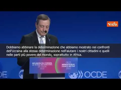 SOTTOTITOLI Draghi: "Invasione Ucraina ha peggiorato prospettive crescita. Sbloccare i porti"