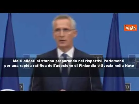 SOTTOTITOLI Stoltenberg: "Adesione Svezia e Finlandia a Nato sarà rapida"