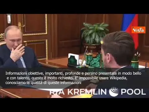 SOTTOTITOLI Putin propone una "sua" Wikipedia