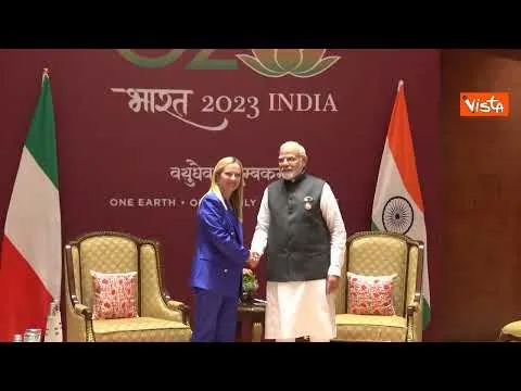 G20 in India, l'incontro tra Meloni e Modi