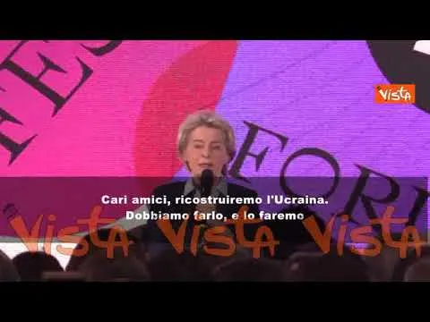 SOTTOTITOLI Von der Leyen: "Ricostruiremo l'Ucraina. Dobbiamo farlo"