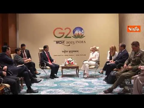 G20 in India, Meloni incontra il Presidente della Repubblica d'Indonesia
