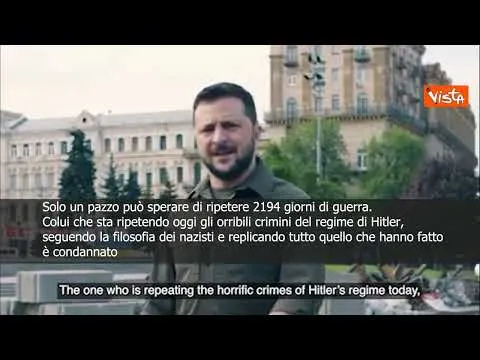 SOTTOTITOLI Zelensky: "Putin come Hitler, perderà tutto"