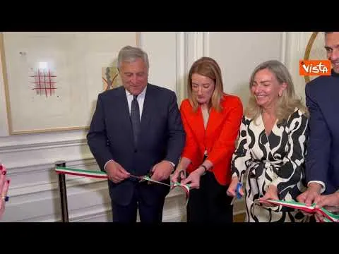 Tajani e Metsola inaugurano la mostra "La Grande Visione Italiana" al Consolato di New York