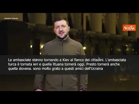 SOTTOTITOLI Zelensky: "Ambasciate tornino a Kiev, è la capitale, non una provincia russa"