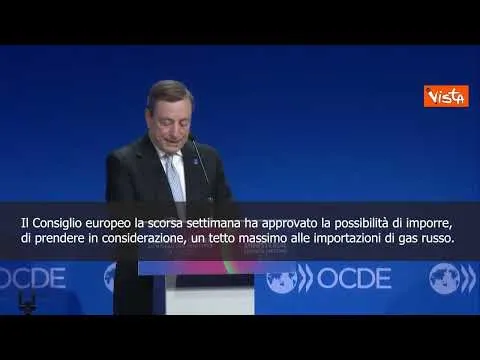 SOTTOTITOLI Draghi: Tetto al prezzo del gas per ridurre fondi a Mosca, ma strada ancora lunga"