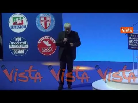 Pino Insegno all'incontro del centrodestra per le regionali: "Ho fatto una scelta di campo"