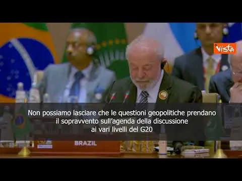 SOTTOTITOLI Lula: Questioni geopolitiche non devono dividere il G20